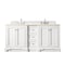 James Martin Vanities De Soto 72in Double Vanity, Bright White w/ 3 CM Eternal Marfil Quartz Top 825-V72-BW-3EMR - alternate 1